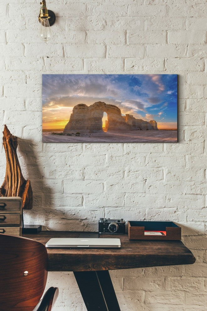 Epic Graffiti "Kansas Gold" by Darren White, Giclee Canvas Wall Art, 12"x24"