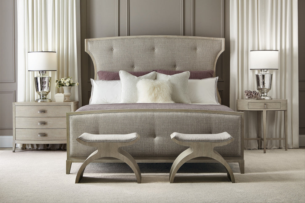Bernhardt East Hampton Nightstand, Cerused Linen
