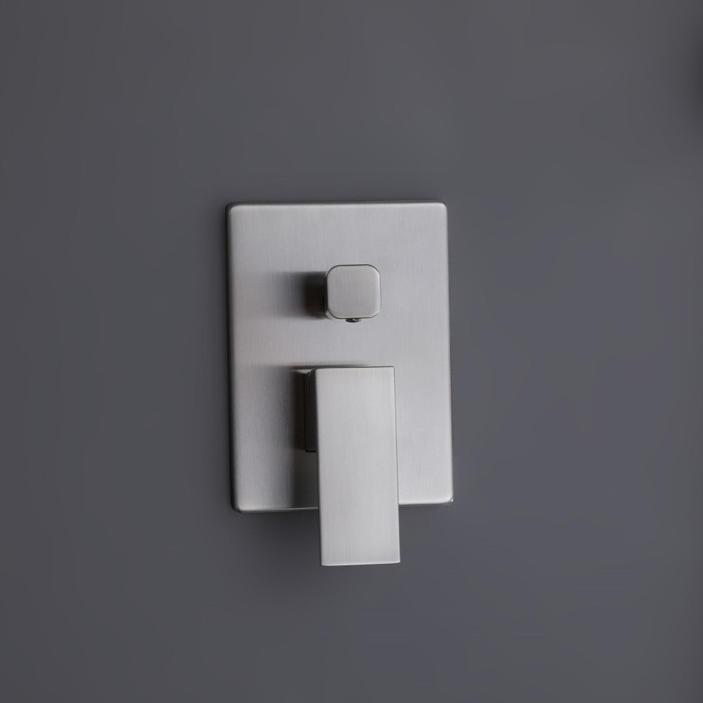 Givingtree Wall Mounted Square Rainfall Shower System with Valve 10 in