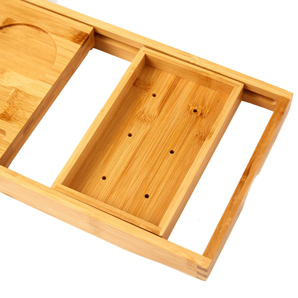 Vaiyer Bamboo Bathtub Tray, Caddy Bath Tray