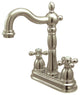 Kingston Brass 4" Centerset Bar Faucet, Polished Nickel