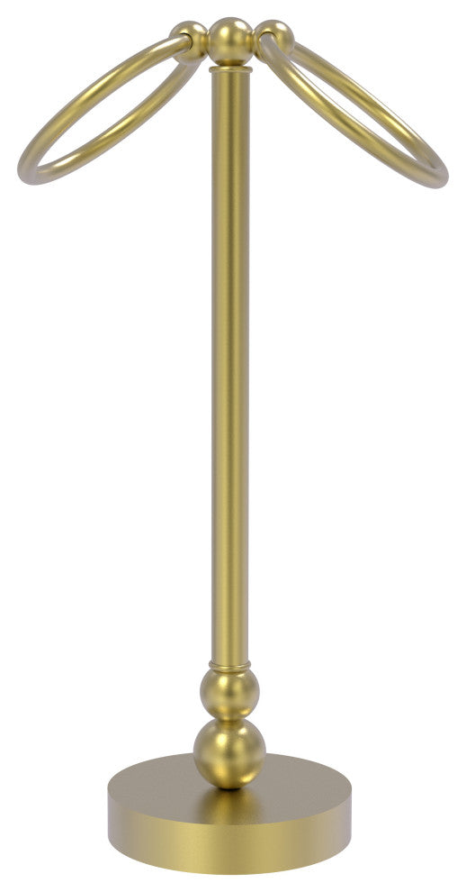 Vanity Top 2 Towel Ring, Satin Brass