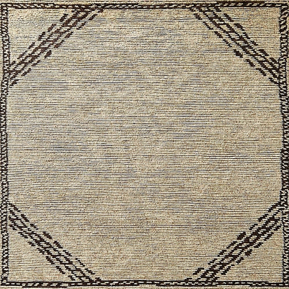 Ahgly Company Indoor Square Mid-Century Modern Area Rugs, 8' Square