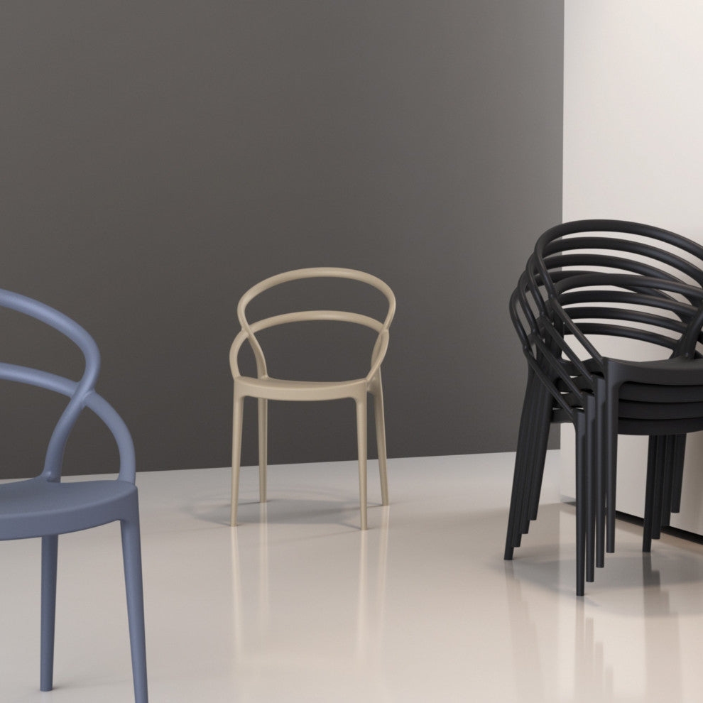 Compamia Pia Set of 2 Dining Chair, Taupe