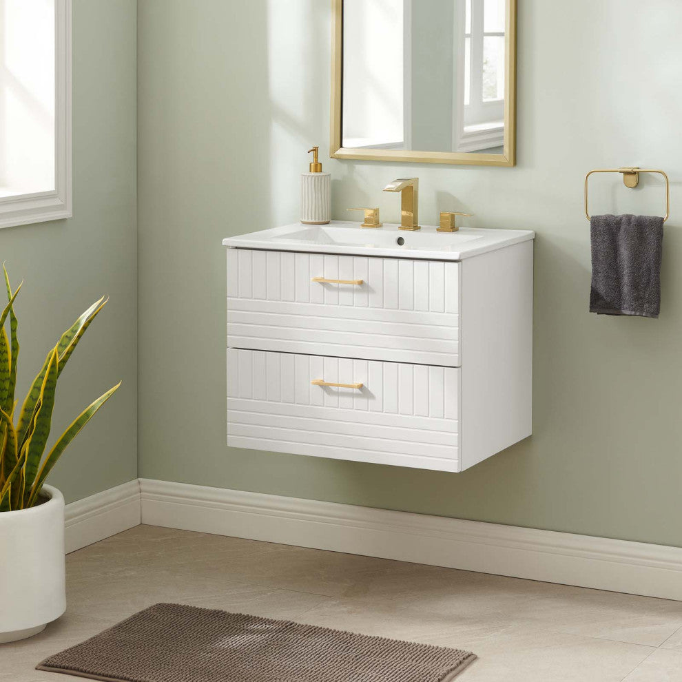 Daybreak 24" Bathroom Vanity, White White
