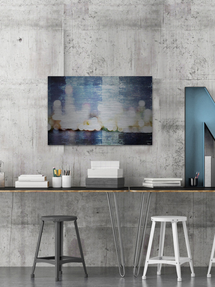 "City Scape" UV Ink Print on Brushed Aluminum, 60"x40"