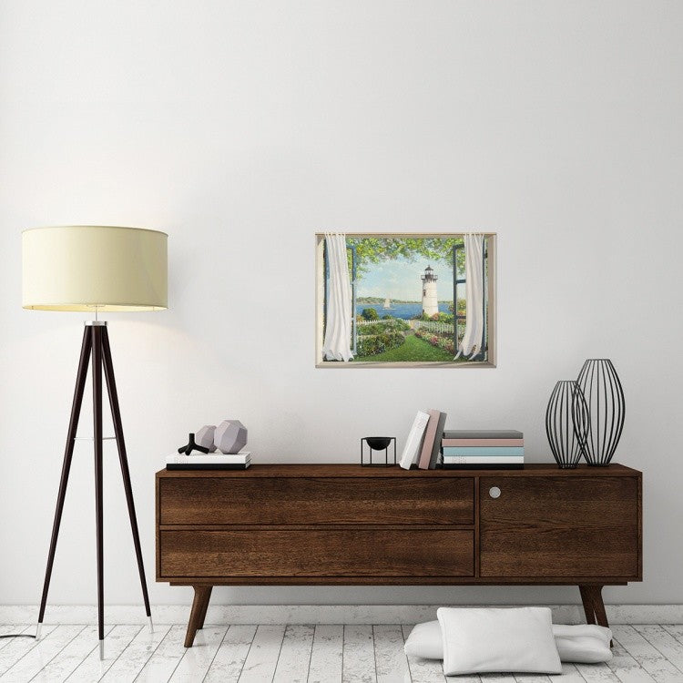 "Finestra sul faro" Stretched Canvas Giclee by Andrea Del Missier, 32x24"