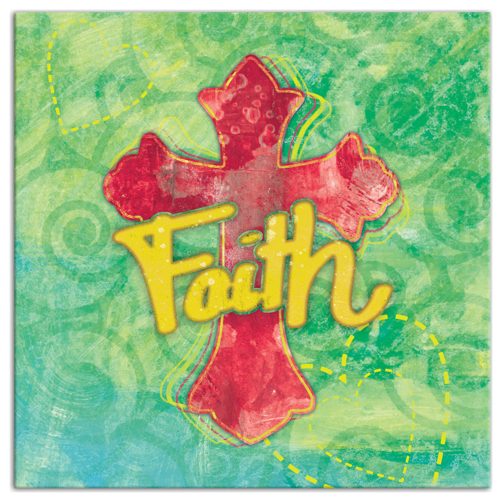 Cross Faith 16x16 Canvas Wall Art
