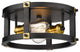 2-Light Flush Mount Light Fixture Industrial Farmhouse Black Close To Ceiling