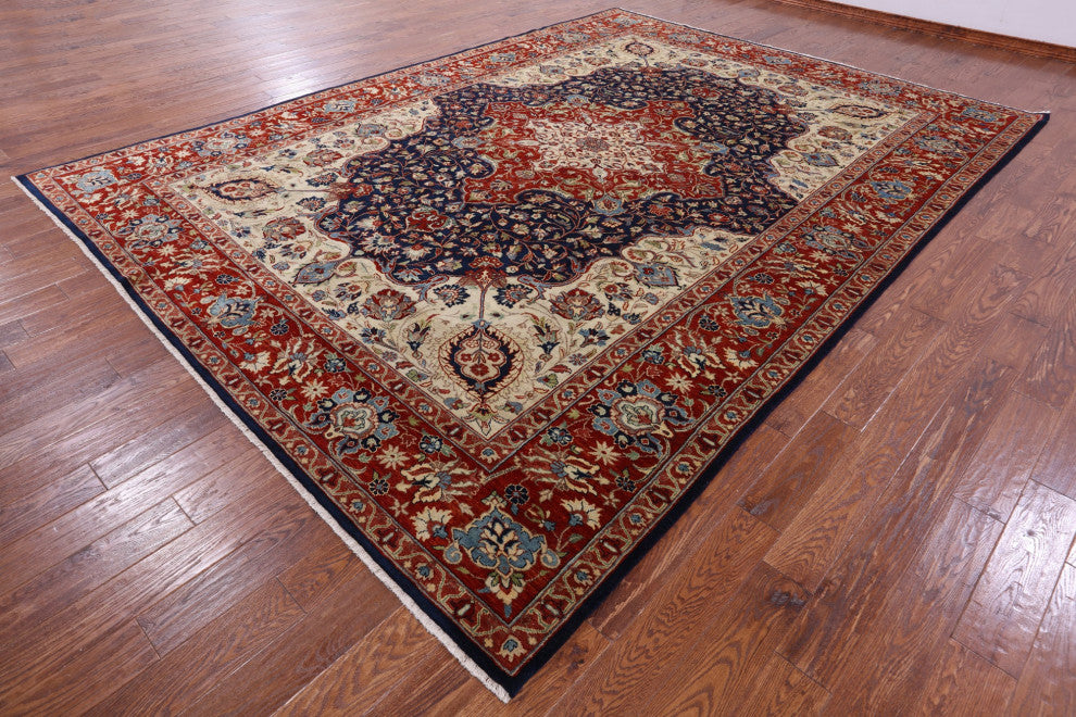 Fine Persian Kashan Hand-Knotted Wool Rug 10' 0" X 13' 8" - Q13752