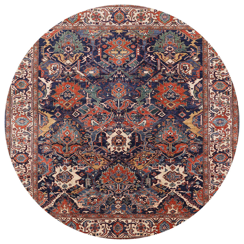 Ahgly Company Indoor Round Mid-Century Modern Area Rugs, 3' Round