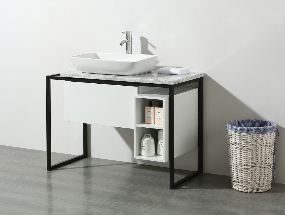 Stufurhome Icelander 43" Single Sink Bathroom Vanity
