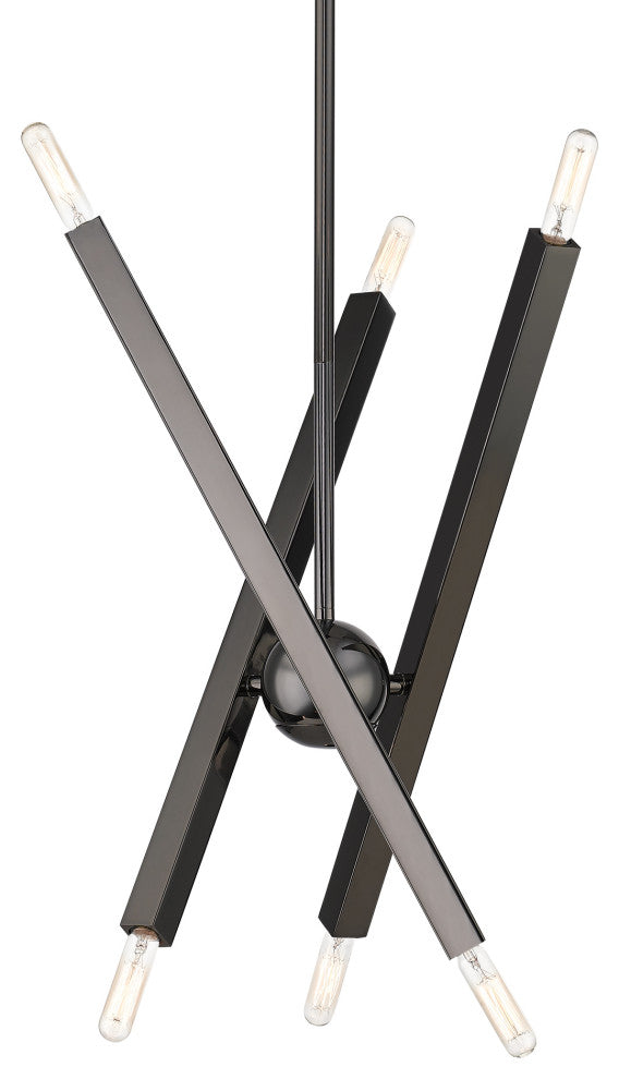 Monaco 6-Light Black Chrome Chandelier