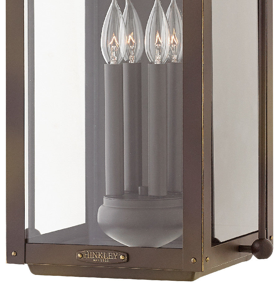 Hinkley Anchorage Large Wall Mount Lantern, Light Oiled Bronze