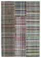 Rug N Carpet - Handmade Oriental 8' 2'' x 11' 10'' Rustic Patchwork Kilim Rug
