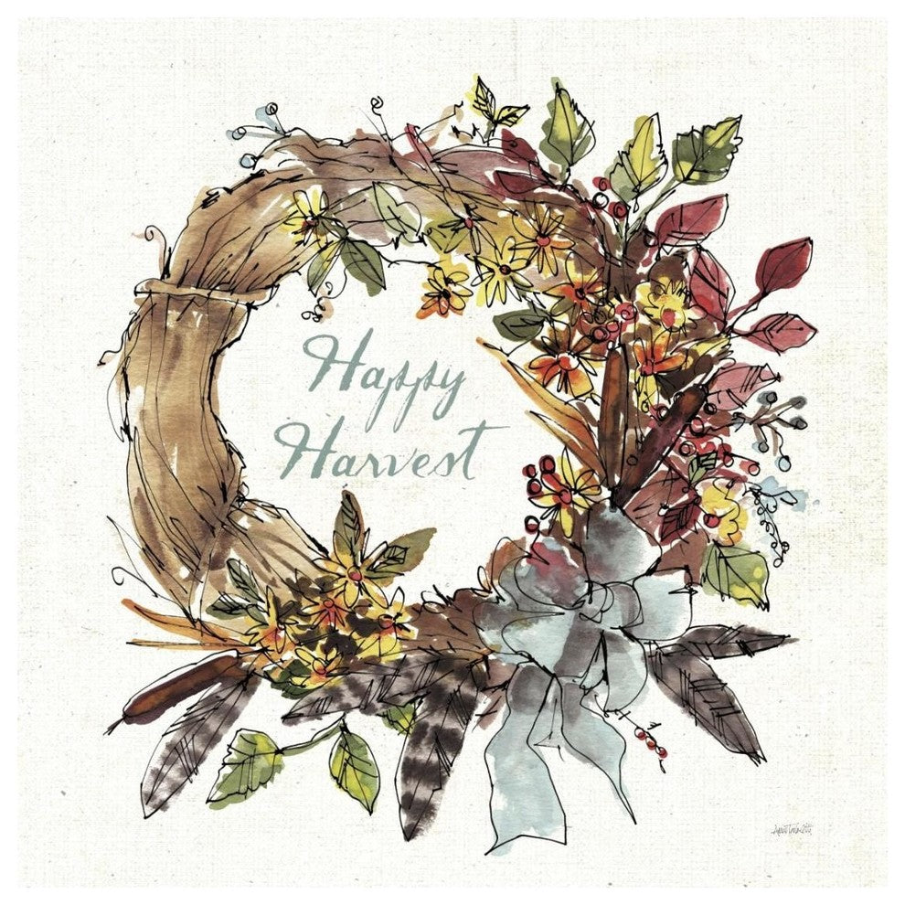 "Festive Foliage V" Digital Paper Print by Anne Tavoletti, 32"x32"