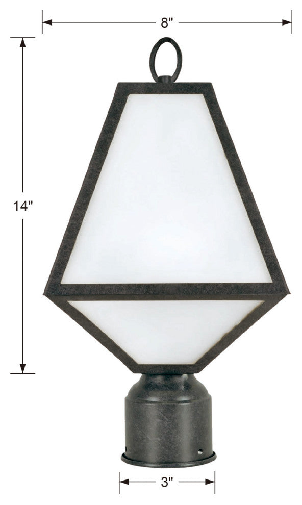 Crystorama Lighting Group GLA-9707-OP Glacier 16" Tall Outdoor - Black Charcoal