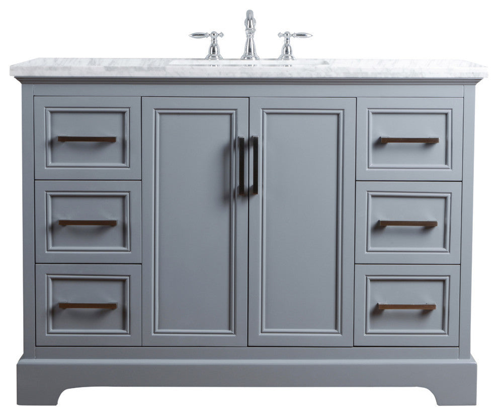 Ariane 48" Slate Gray Single Vanity Cabinet Single Bathroom Sink