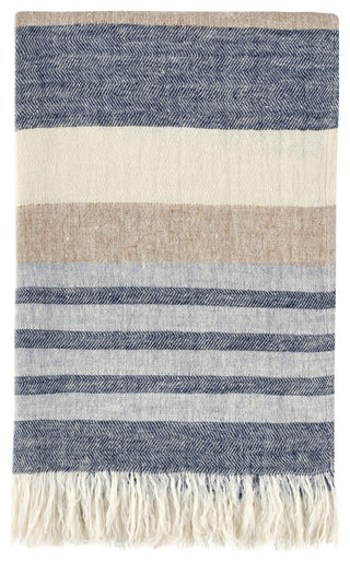 Crawford Belgian Linen Multicolor Throw Blanket Blanket, Sagebrush Multicolor