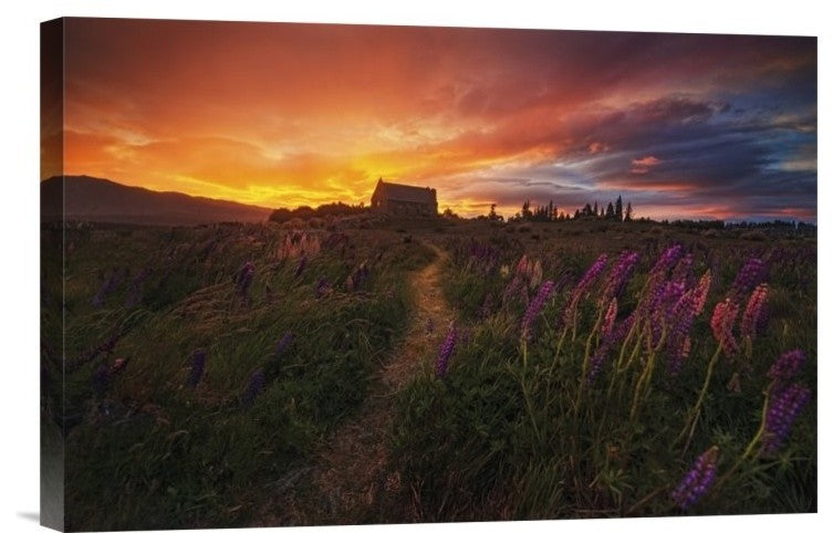 "In The Wind" Stretched Canvas Giclee by Yan Zhang, 18x12"