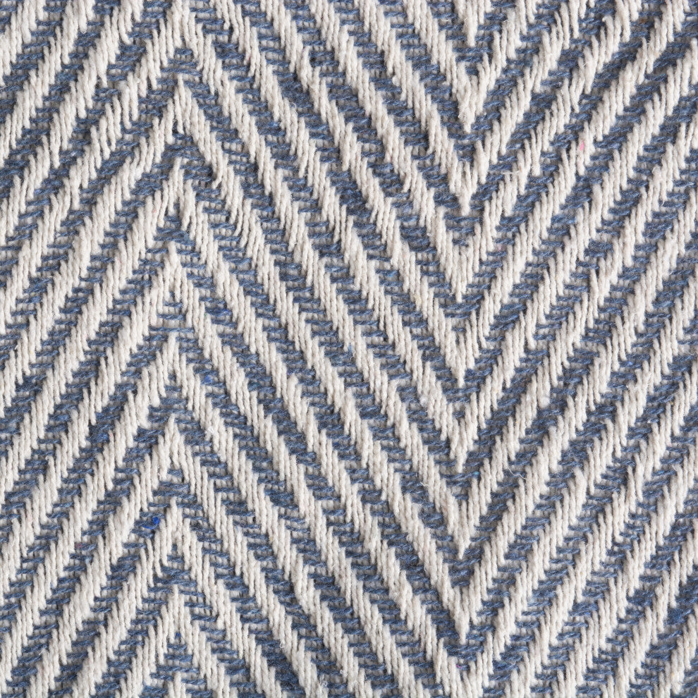 French Blue Urban Chevron Throw