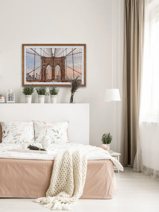 "The Iconic Brooklyn Bridge" Framed Painting Print, 12x8