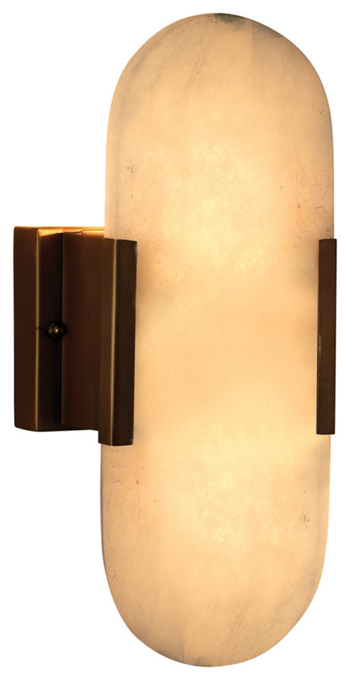 Wall Sconce, Antique Brass Metal
