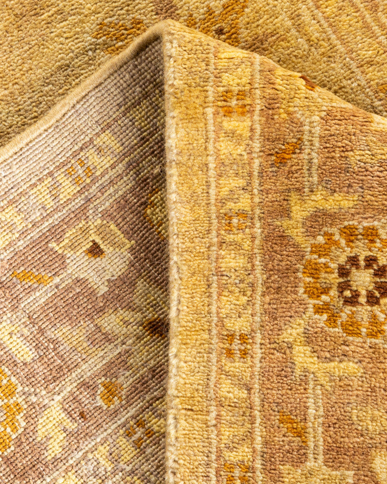 Ottoman, One-of-a-Kind Hand-Knotted Area Rug Beige, 2' 6" x 14' 4"