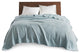 Madison Park Egyptian Cotton All-Season Woven Bedding Blanket, Blue