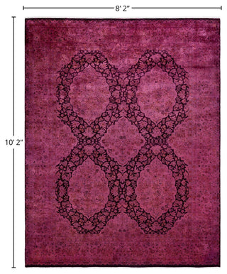 Overdyed, One-of-a-Kind Hand-Knotted Area Rug Pink, 8'2"x10'2"