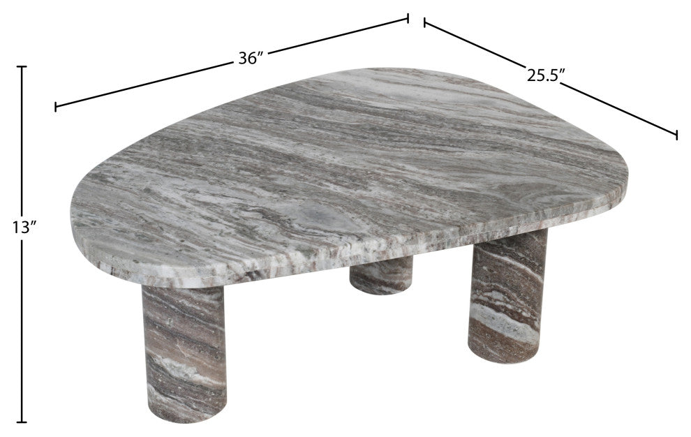 Messina Marble Coffee Table, Brown