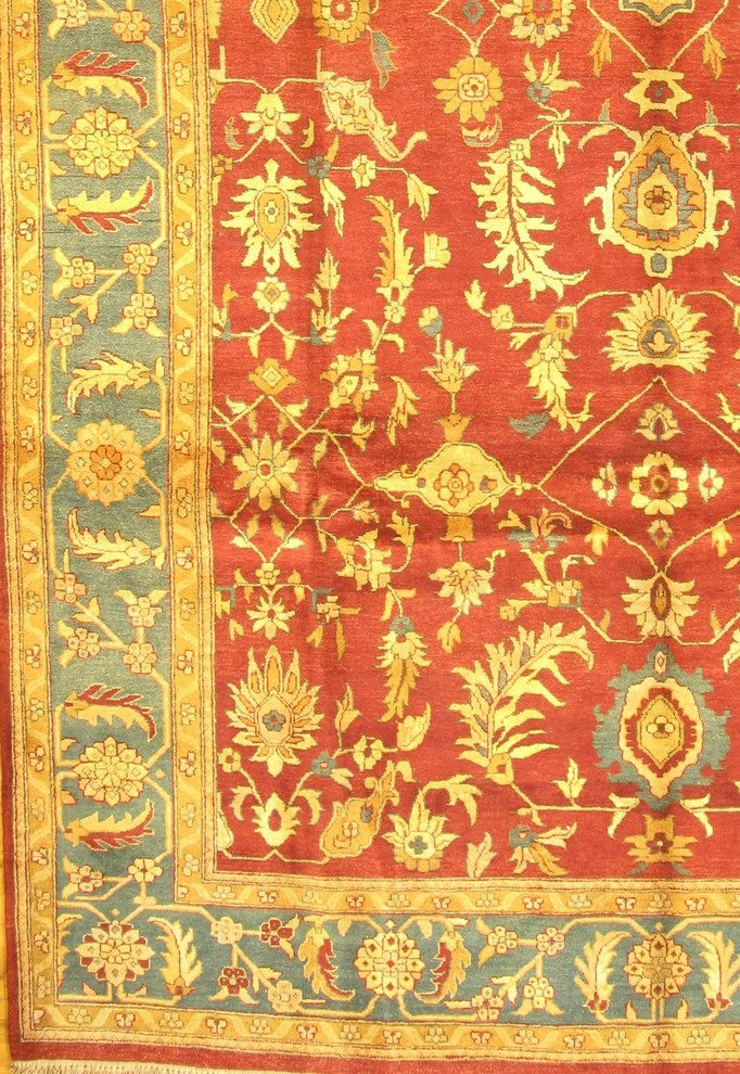 Hand-Knotted Indo Agra Rug, 10'x14'
