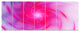 Beautiful Fractal Pink Whirlpool, Floral Canvas Art Print, 83"x32", 7 Panels