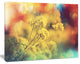 Light Little Yellow Flowers Background, Large Flower Canvas Art Print, 20"x12"