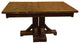 Barnwood Style Timber Peg Pedestal Extension Table, Early American, 4-Leaf 42" X 90"