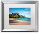 Pierre Leclerc 'Makua Beach Kauai' Matted Framed Art, Silver Frame, White, 20x16