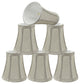 30245-6 Small Bell  Chandelier Clip On Lamp Shade Silver-Gray 2 1/2"x4"x5"