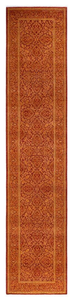 Mogul, One-of-a-Kind Hand-Knotted Area Rug Green, 2' 6 x 12' 1