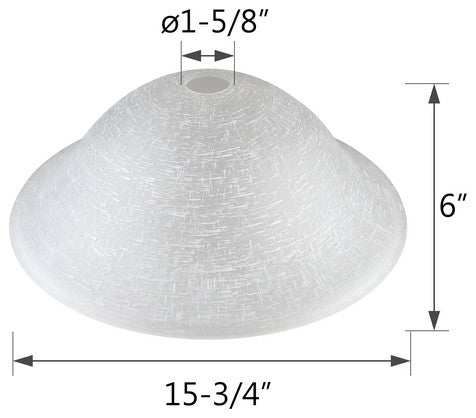23504-01 Replacement Frosted Torchiere Lamp Glass(42mm) Shade