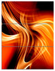 Orange Abstract Warm Fractal Design, Abstract Wall Art Canvas, 28x36, 3 Panels