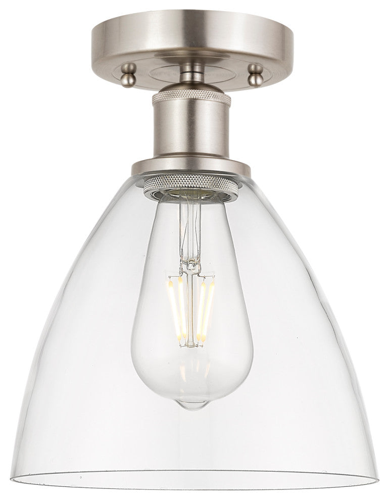 Innovations 616-1F-SN-GBD-752 1 Light Semi-Flush Mount, Brushed Satin Nickel