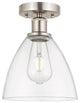 Innovations 616-1F-SN-GBD-752 1 Light Semi-Flush Mount, Brushed Satin Nickel