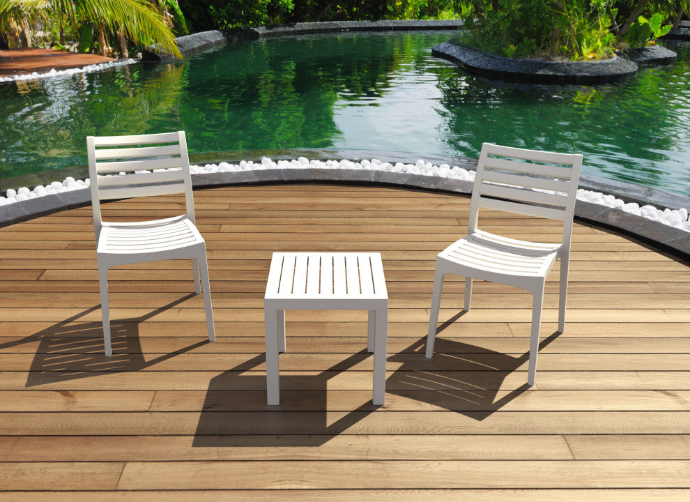Compamia Ares Outdoor Dining Chairs, Set of 2, White