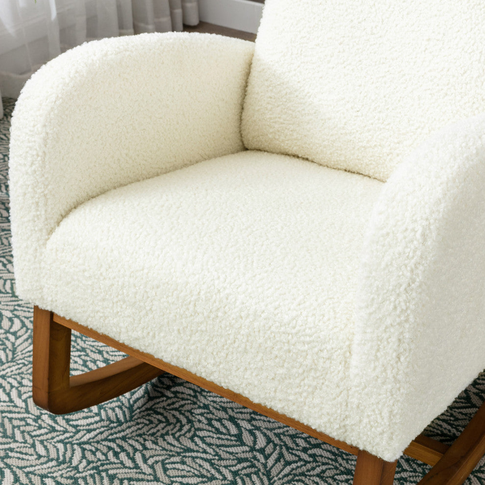 Gewnee Recliner Armchair with Wood Legs and Side Pocket