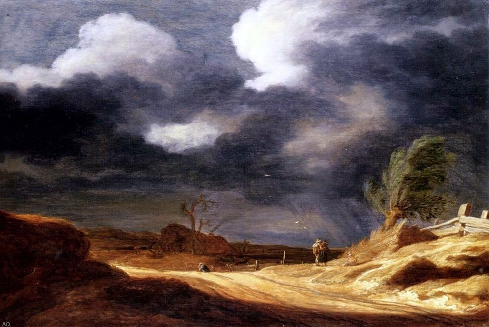 Pieter Molyn A Dune Landscape With Travellers on a Path Wall Decal