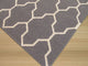 Handmade Wool Gray Transitional Trellis Reversible Modern Moroccan Kilim Rug, 5'6x8'