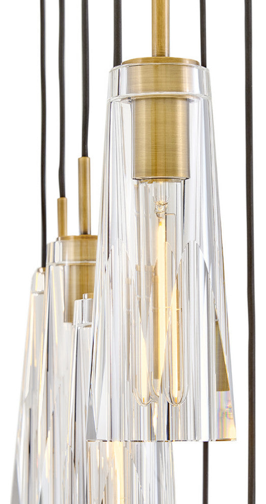 Fredrick Ramond Cosette Medium Thirteen Light Linear, Heritage Brass