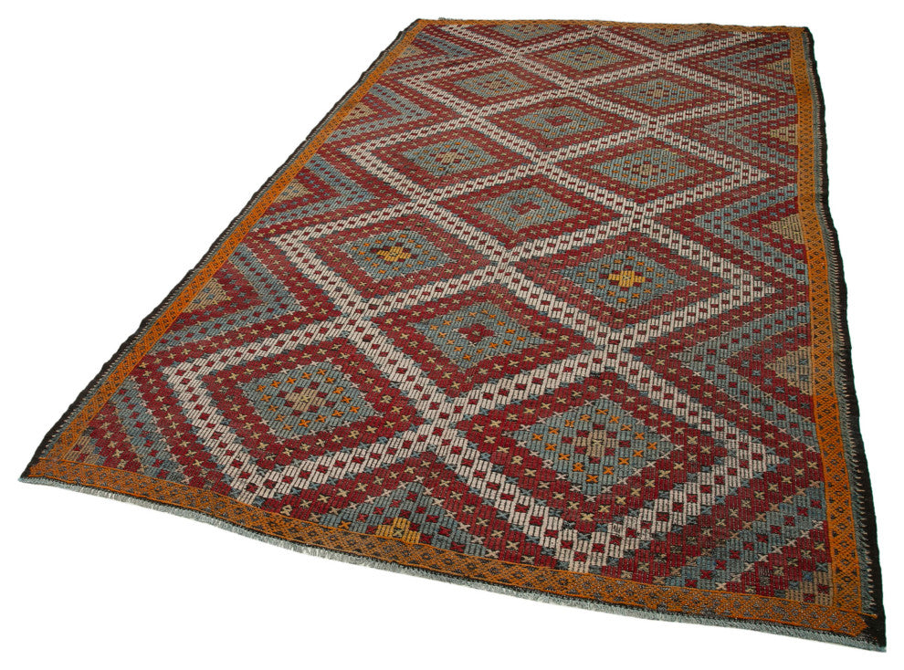 Rug N Carpet - Handmade Oriental 6' 0'' x 10' 1'' Rustic Wool Kilim Rug