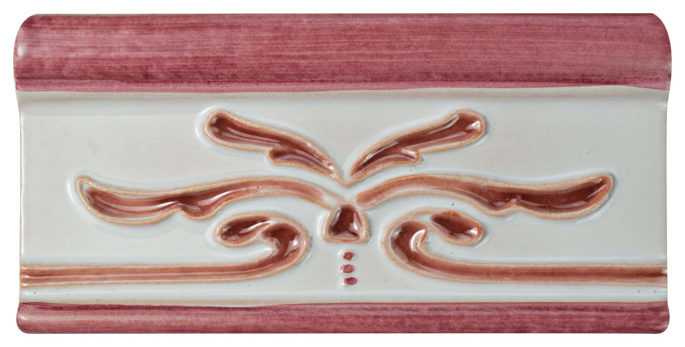 Novecento Cenefa Evoli Ceramic Wall Trim Tile, Burdeos
