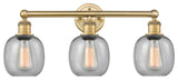Belfast 3-Light 24" Bath Vanity Light, Brushed Brass, Seedy